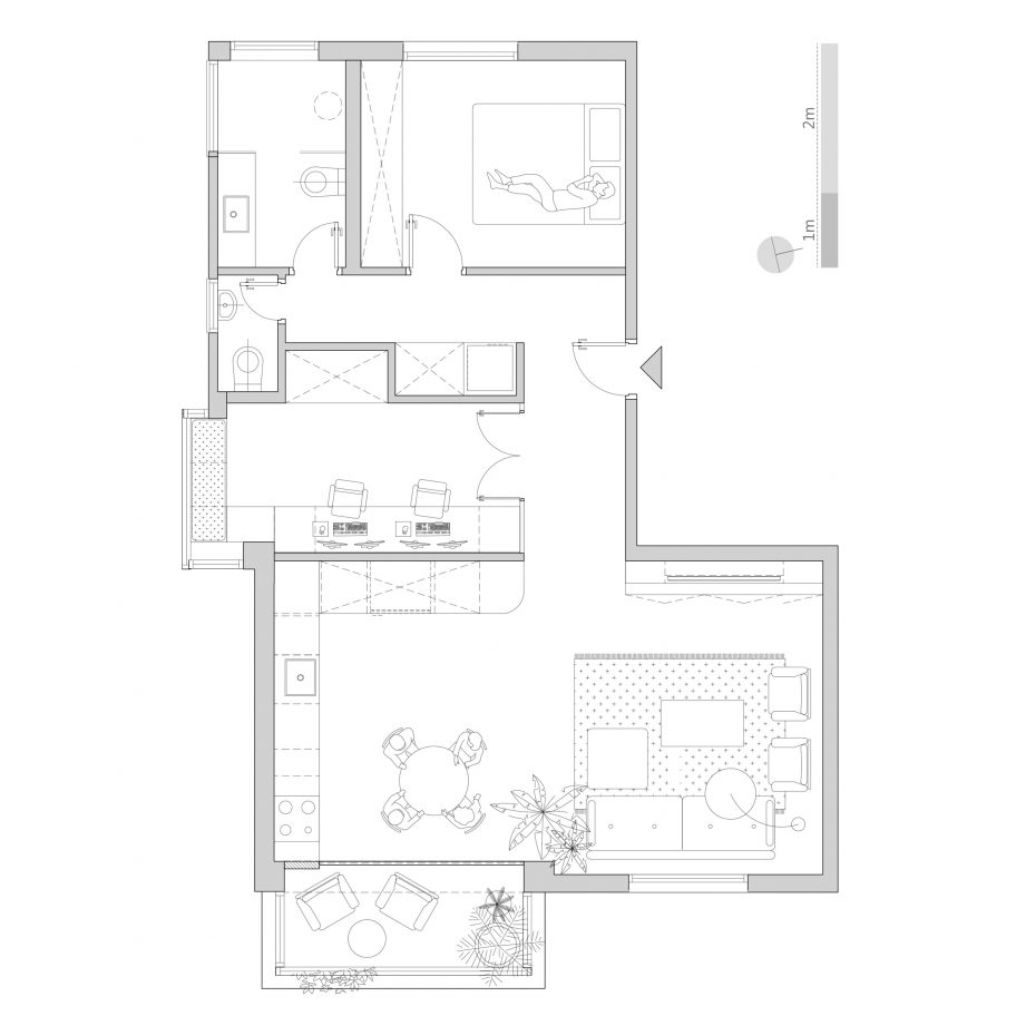 Apartment for a couple by Rust Architects