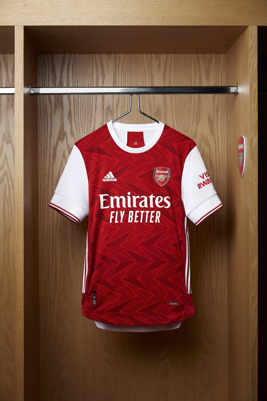 Arsenal 2020/2021 home shirt by Adidas 