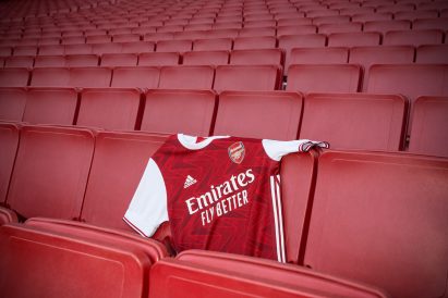 Arsenal 2020/2021 home shirt by AdidasĀ
