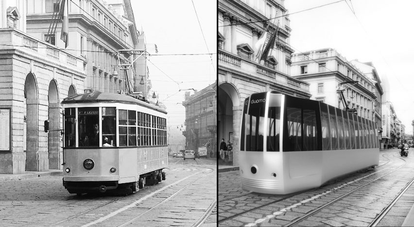 Arturo Tedeschi redesigns the historic ATM Class 1500 tram for a post-Covid world