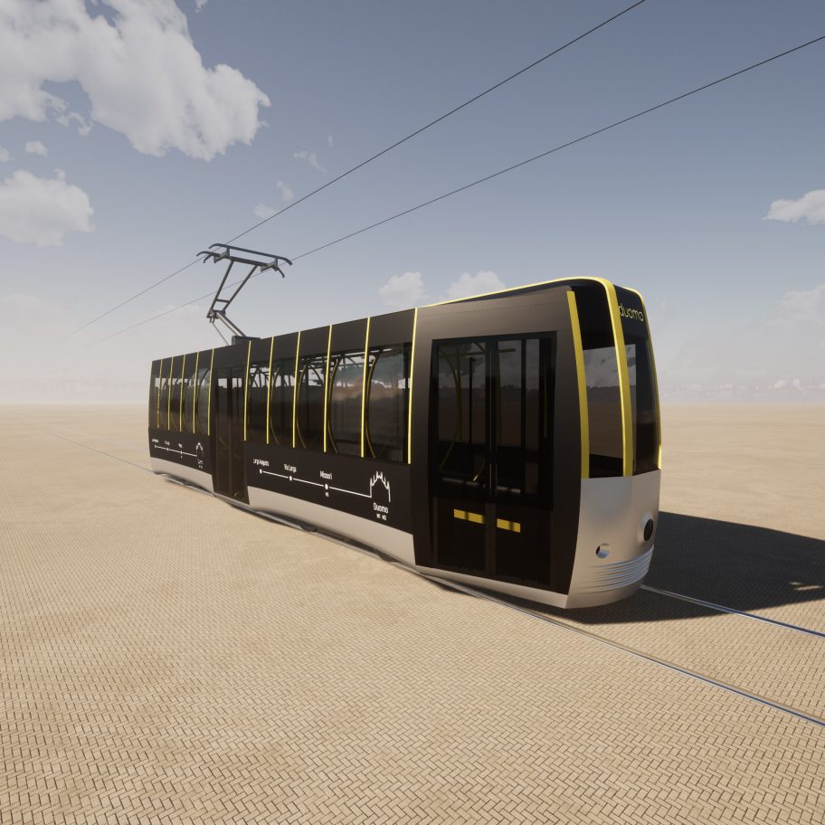 Arturo Tedeschi redesigns the historic ATM Class 1500 tram for a post-Covid world