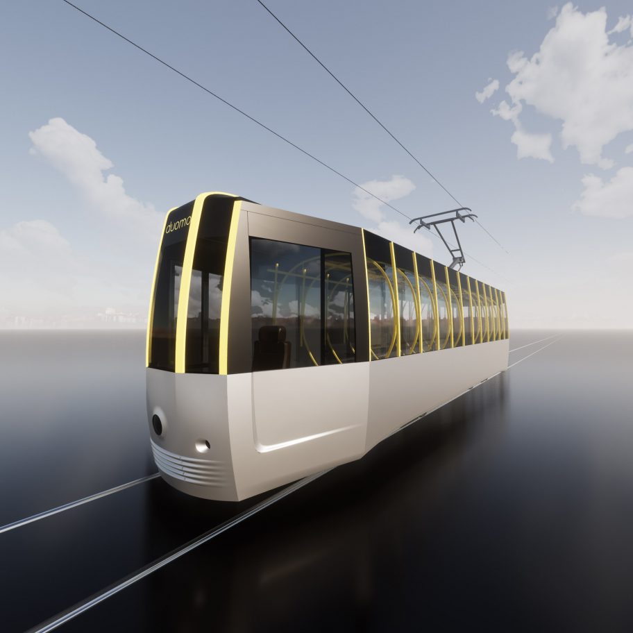 Arturo Tedeschi redesigns the historic ATM Class 1500 tram for a post-Covid world