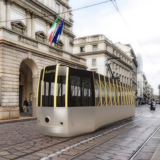 Arturo Tedeschi redesigns the historic ATM Class 1500 tram for a post-Covid world
