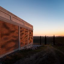 Kitrvs winery's parametric facades built using augmented bricklaying by Gramazio Kohler Research at ETH Zürich