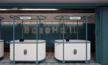 Basehall food hall in Hong Kong designed by Linehouse