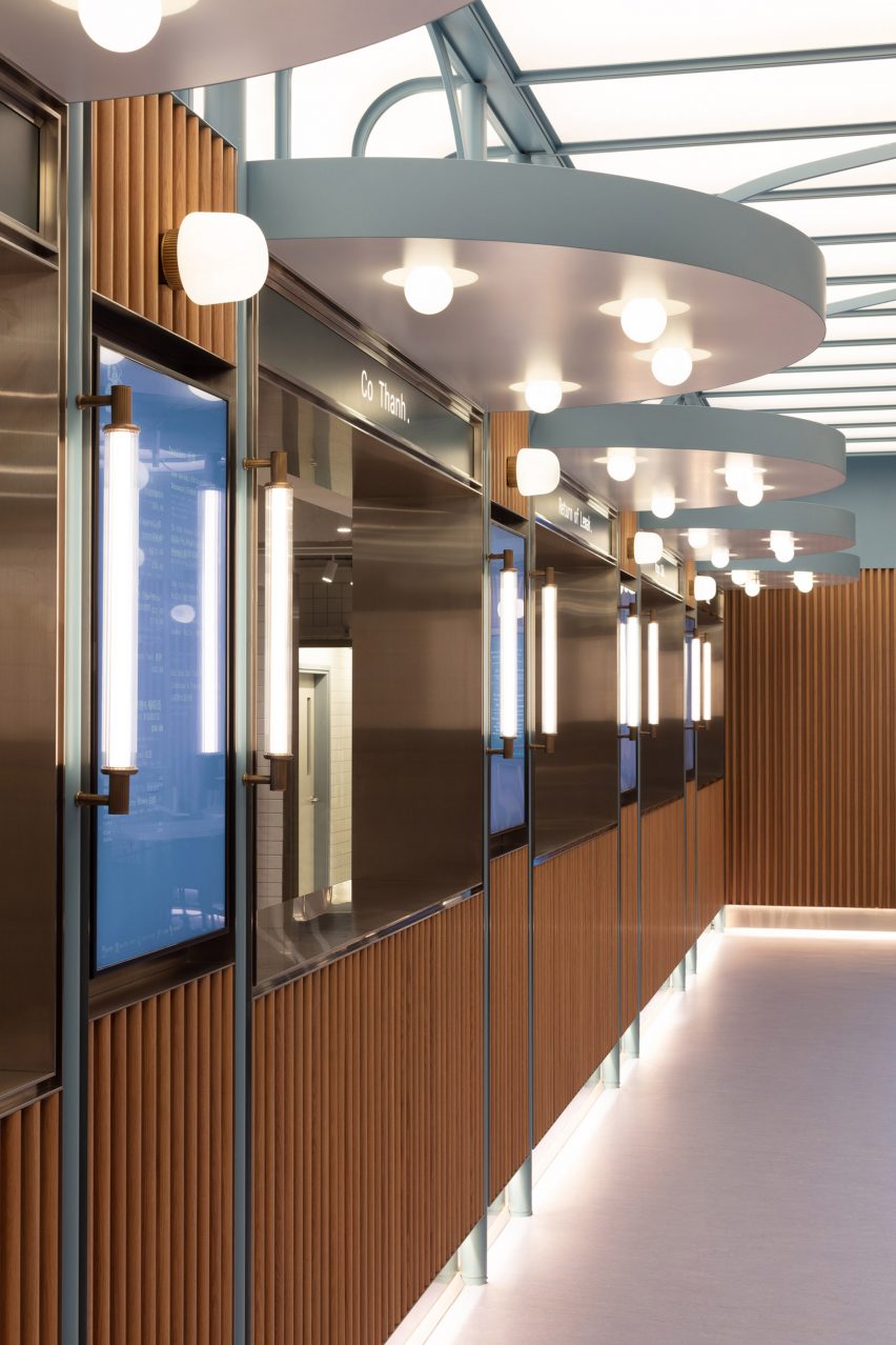 Basehall food hall in Hong Kong designed by Linehouse