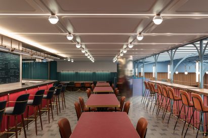 Basehall food hall in Hong Kong designed by Linehouse