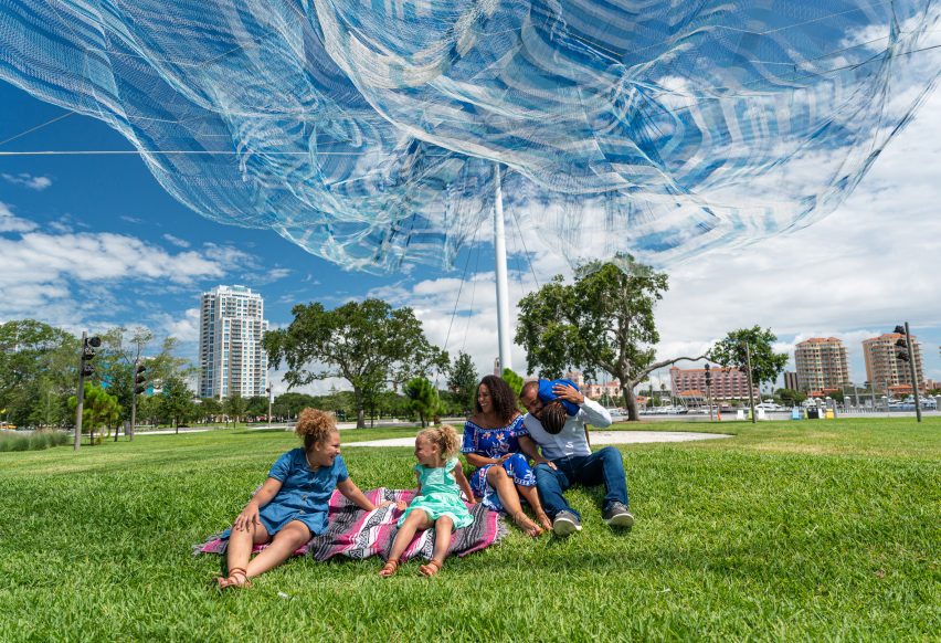 Bending Arc by Janet Echelman