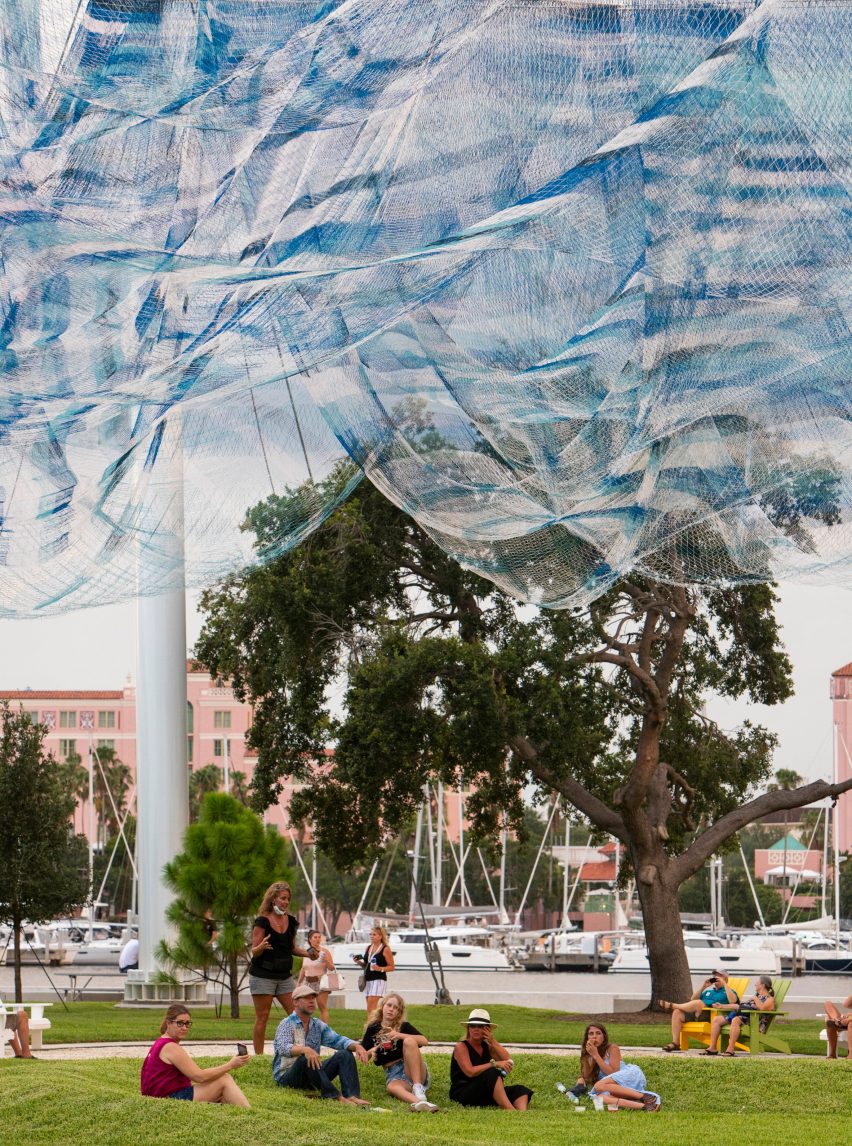 Bending Arc by Janet Echelman