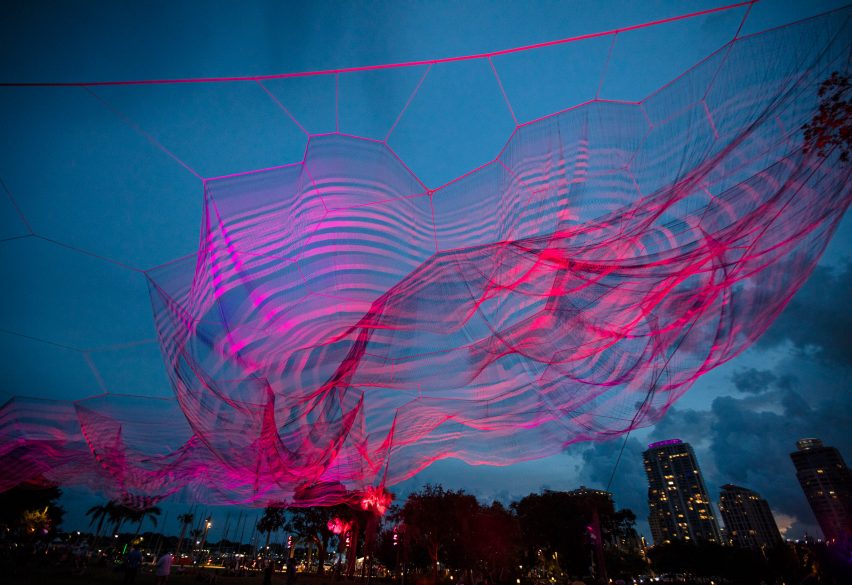 Bending Arc by Janet Echelman