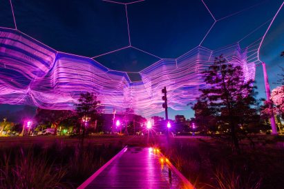 Bending Arc by Janet Echelman