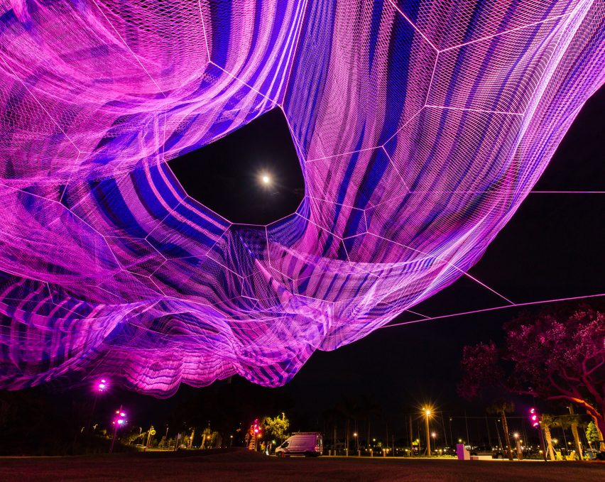 Bending Arc by Janet Echelman
