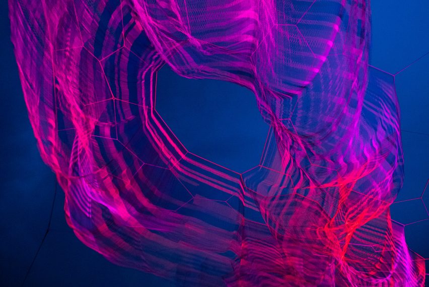 Bending Arc by Janet Echelman