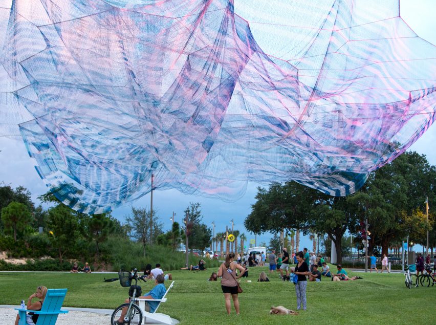 Bending Arc by Janet Echelman