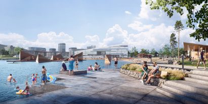 True Blue beach and sea pool in Bergen. Norway, by White Arkitekter 