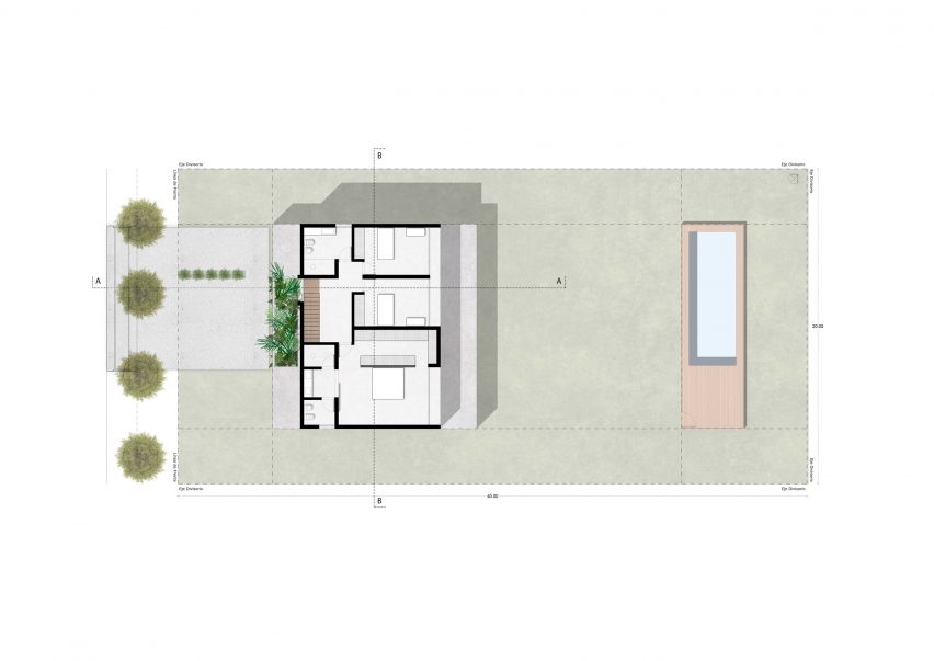 Black House by V2 Arquitectos First Floor Plan
