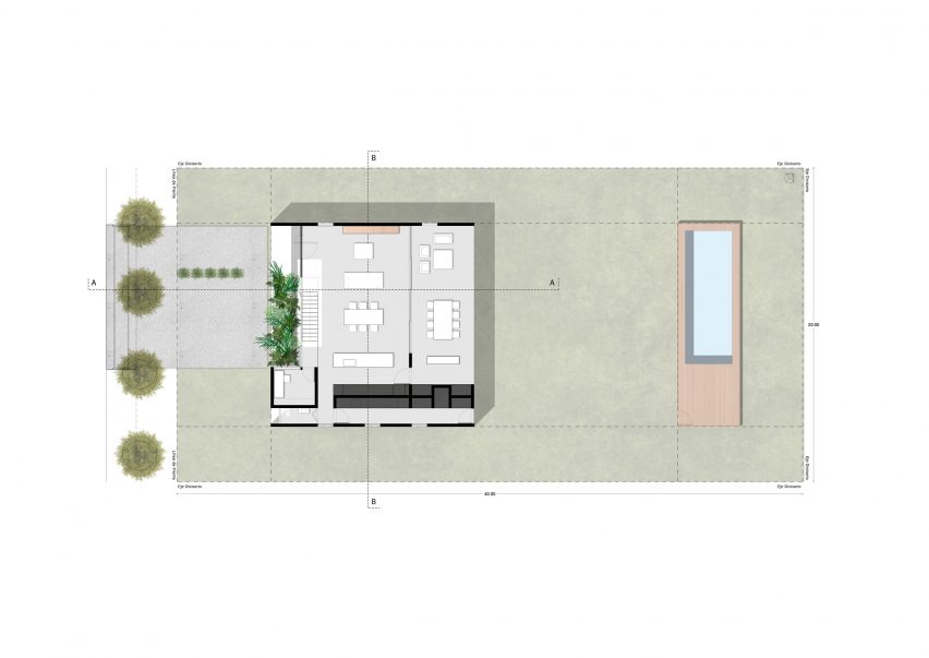 Black House by V2 Arquitectos Ground Floor Plan