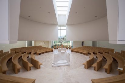 Church and community centre in Castel di Lama by Studio Contini