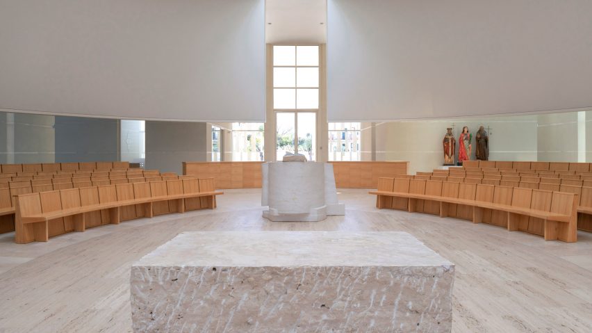 Church and community centre in Castel di Lama by Studio Contini