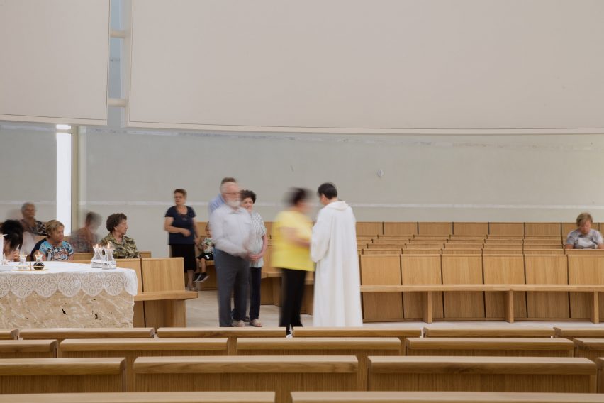Church and community centre in Castel di Lama by Studio Contini