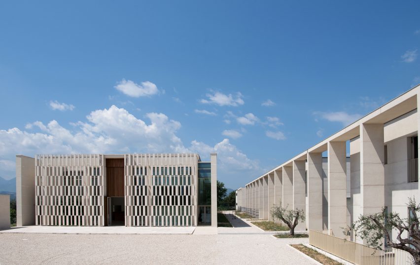 Church and community centre in Castel di Lama by Studio Contini
