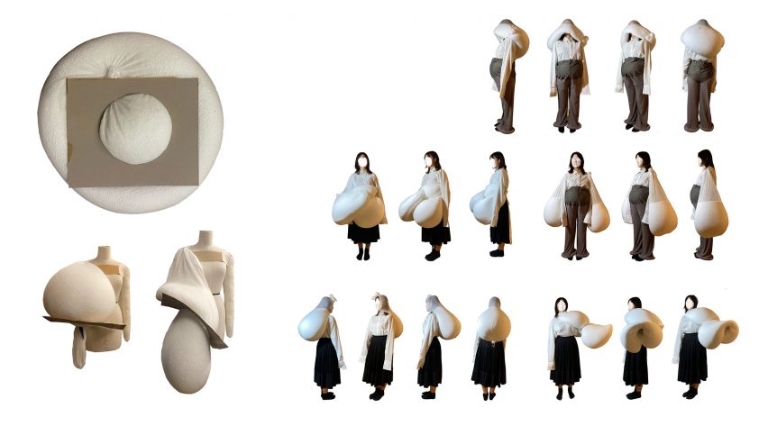 Dahee Kim attaches bulbous beanbags to uniform-esque garments