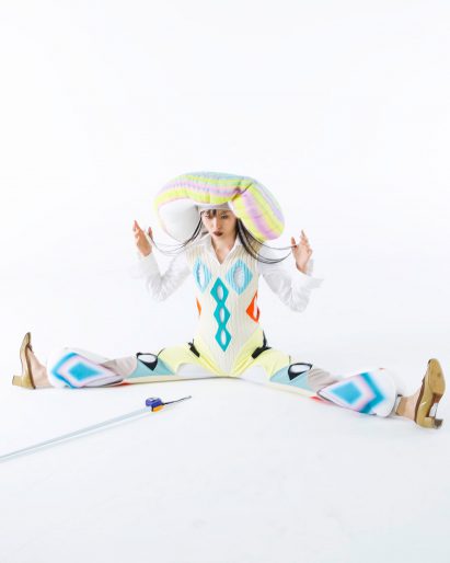 Central Saint Martins graduate Dahee Kim attaches bulbous beanbags to uniform-esque garments