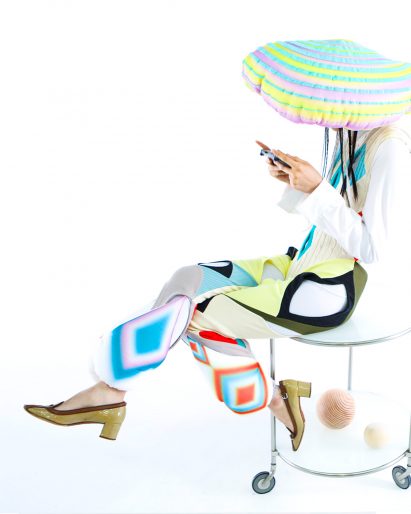 Central Saint Martins graduate Dahee Kim attaches bulbous beanbags to uniform-esque garments