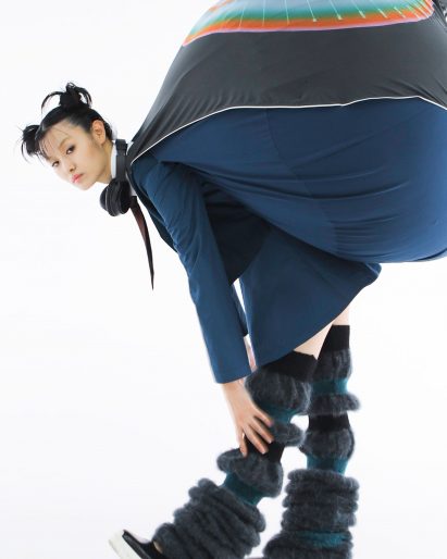 Central Saint Martins graduate Dahee Kim attaches bulbous beanbags to uniform-esque garments