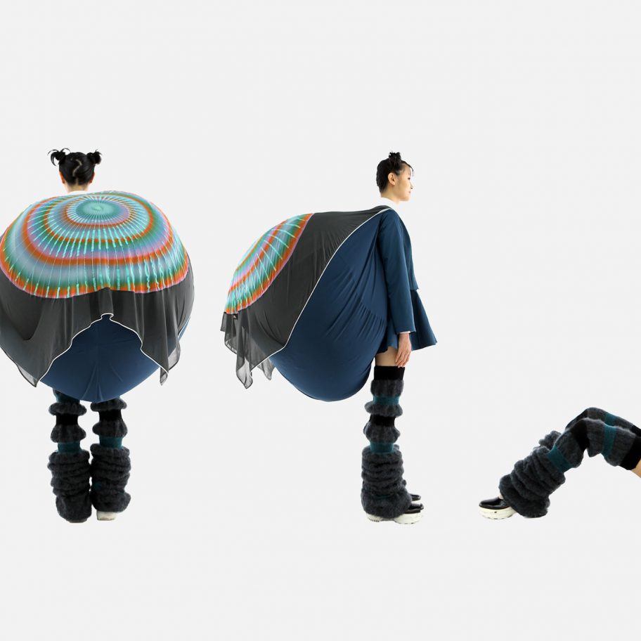 Central Saint Martins graduate Dahee Kim attaches bulbous beanbags to uniform-esque garments