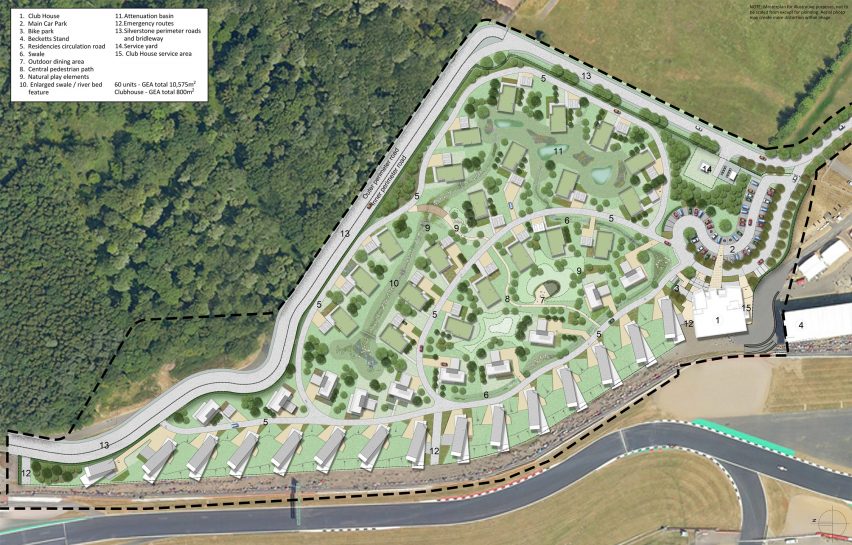 Escapade Silverstone holiday-home development at Silverstone race track by Twelve Architects