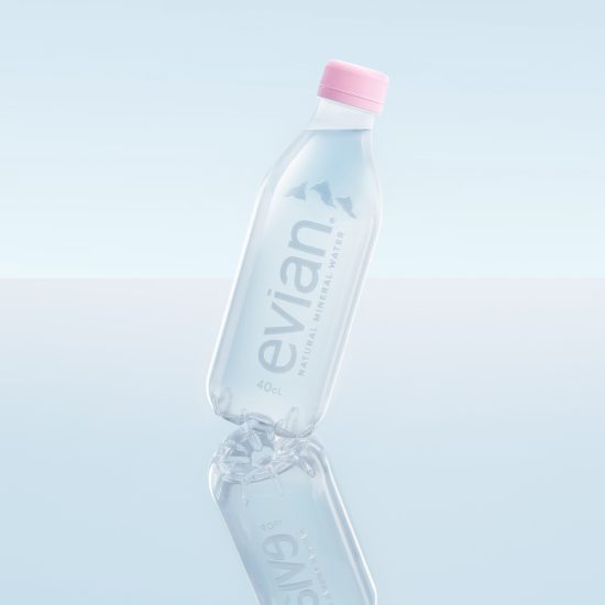 Evian releases label-free bottle made from recycled plastic