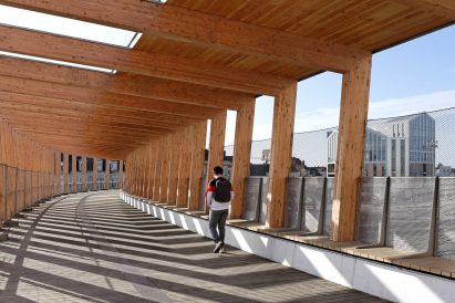 Footbridge in Angers by Dietmar Feichtinger Architectes