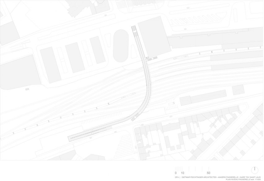 Footbridge in Angers by Dietmar Feichtinger Architectes