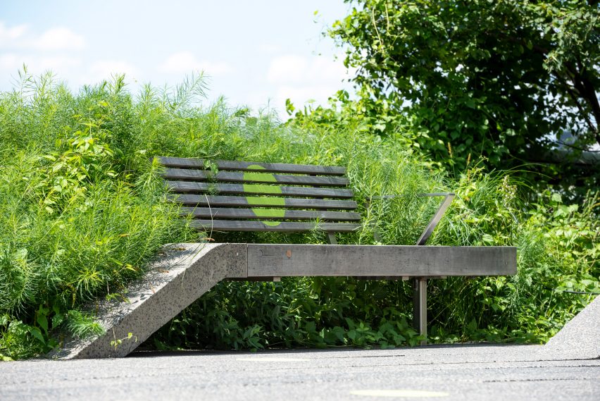 Paula Scher covers High Line in green dots to encourage social distancing