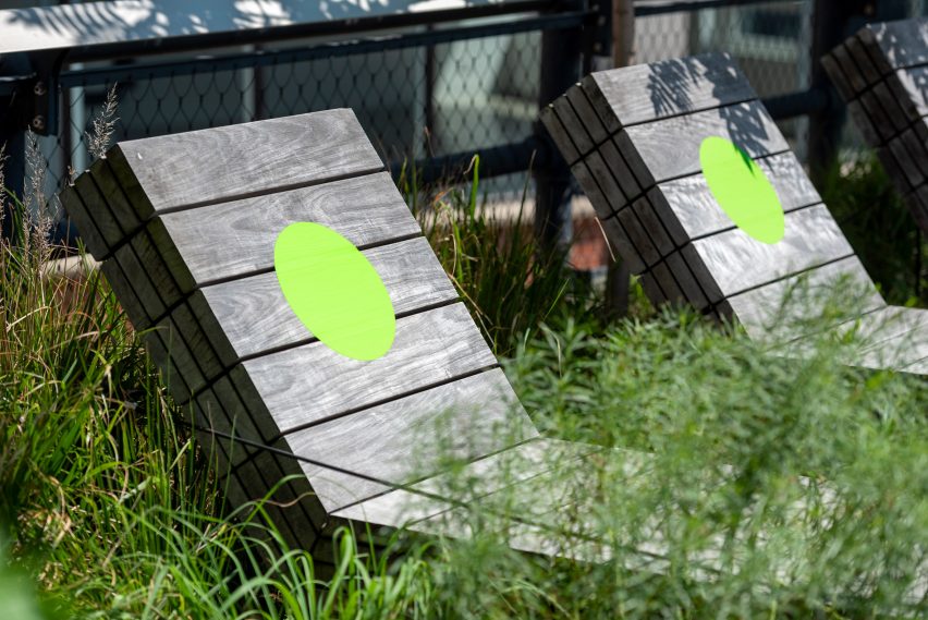 Paula Scher covers High Line in green dots to encourage social distancing