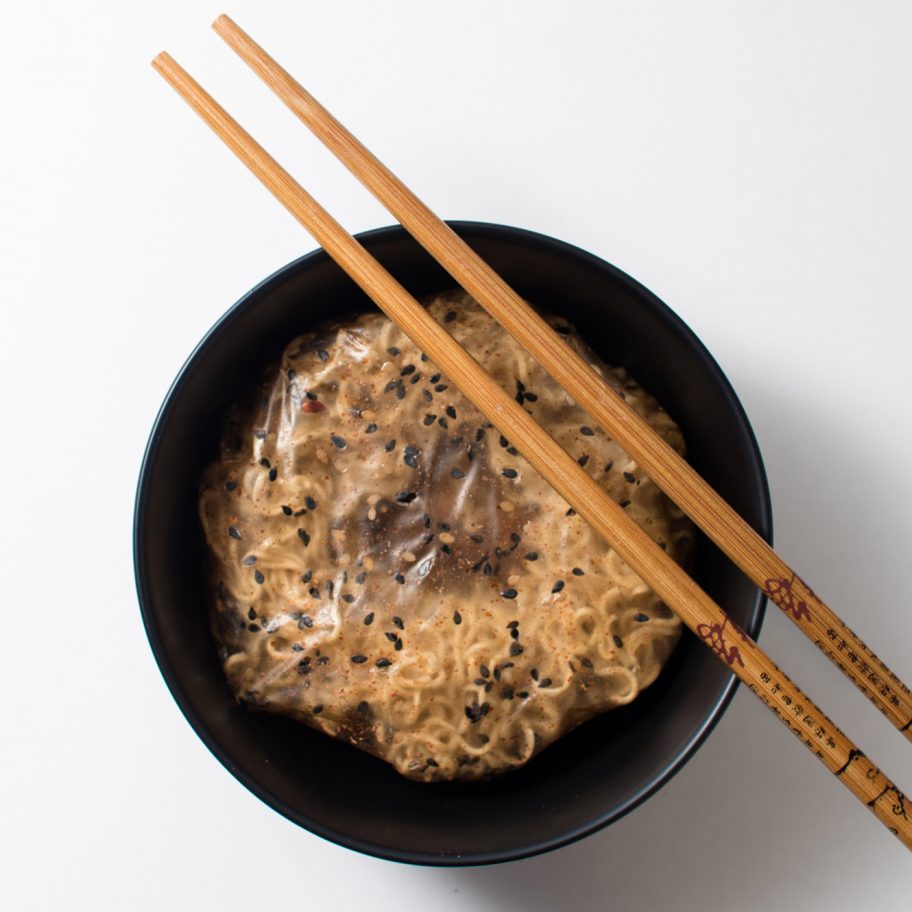 Holly Grounds develops dissolvable ramen packaging that turns into sauce