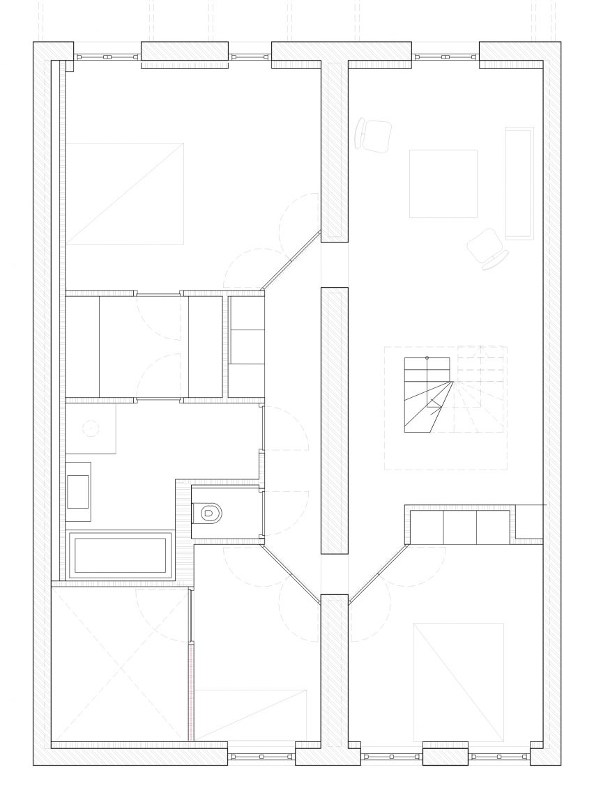 House with Four Columns in Amsterdam designed by Unknown Architects