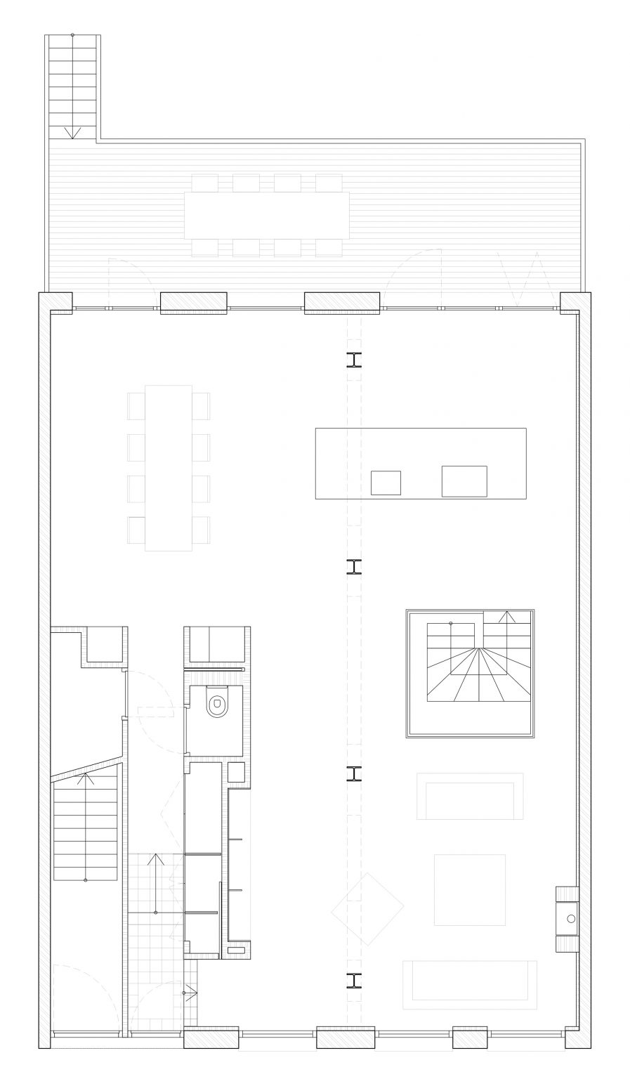 House with Four Columns in Amsterdam designed by Unknown Architects