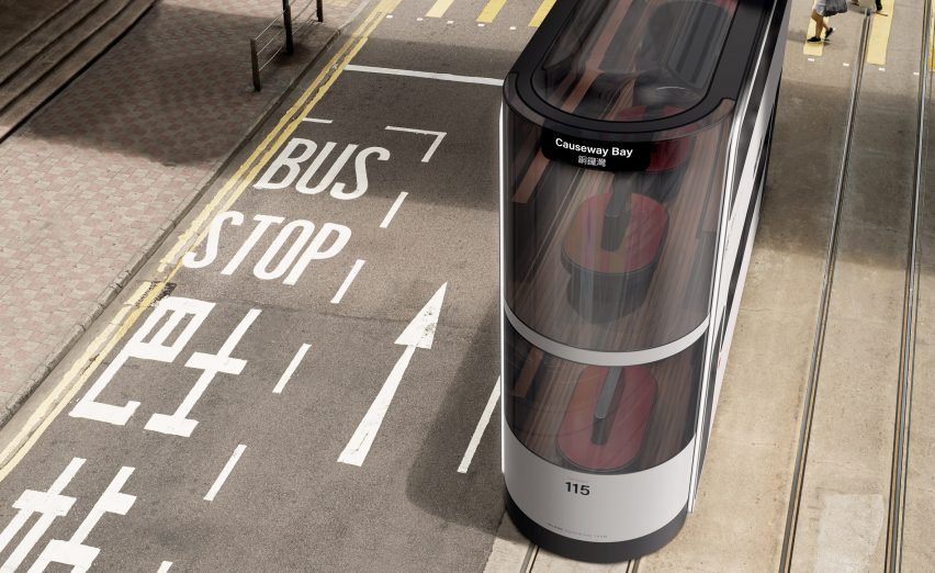 Ponti Design Studio creates driverless tram concept for Hong Kong post-Covid