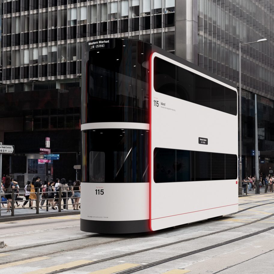 Ponti Design Studio creates driverless tram concept for Hong Kong post-Covid