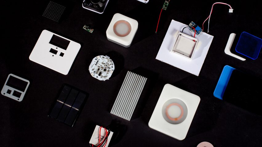 Lilin Jiao models Nect wireless charger on "parasitic relationships"