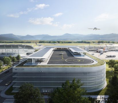 Urban vertiports by flying taxi startup Lilium