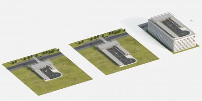 Urban vertiports by flying taxi startup Lilium