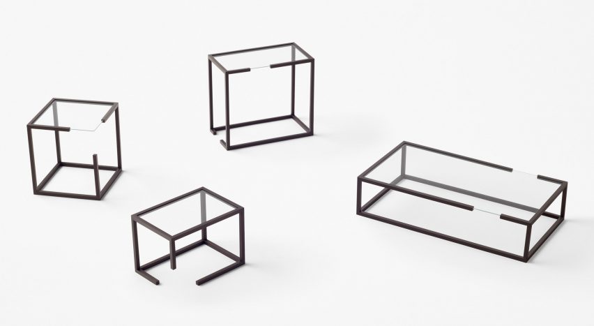 Nendo designs space helmet-shaped vessels and cascading tables for Zens