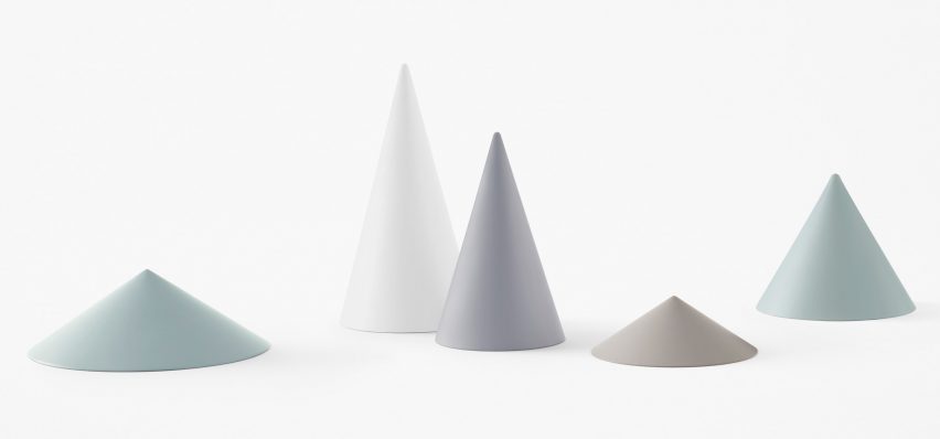 Nendo designs space helmet-shaped vessels and cascading tables for Zens