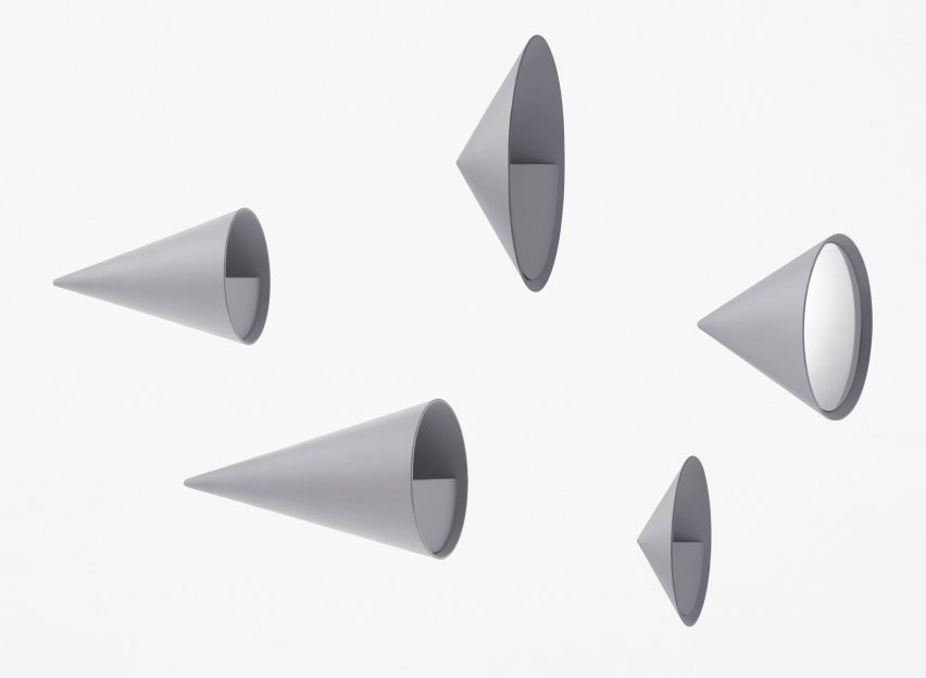 Nendo designs space helmet-shaped vessels and cascading tables for Zens