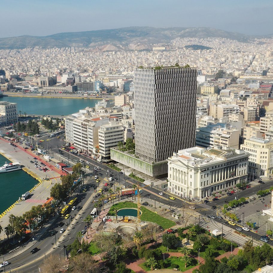 PILA designs facades to rejuvenate Greece's long-abandoned Piraeus Tower