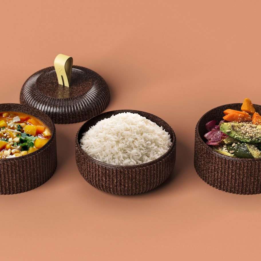 PriestmanGoode creates reusable fast food packaging from cocoa bean shells