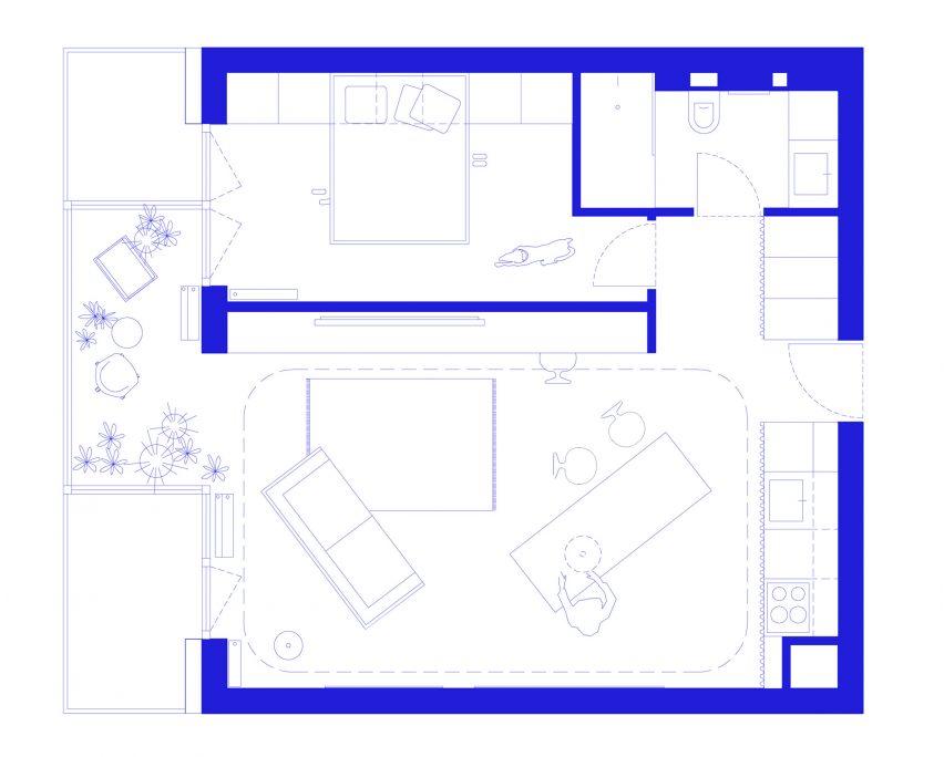 Rubikum for Three apartment in Ljubljana designed by Arhitektura d.o.o.